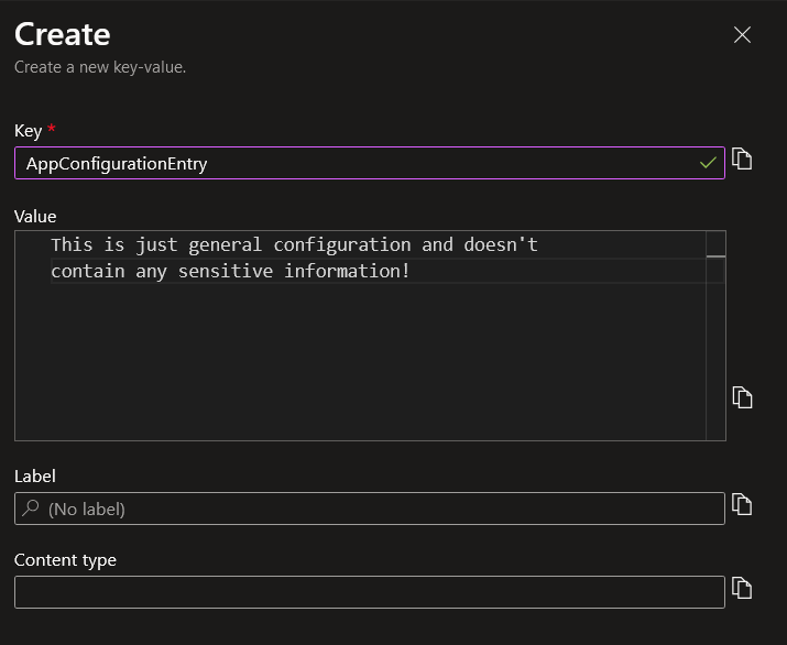 Feel free to read all data in my app configuration. You won't find anything sensitive!